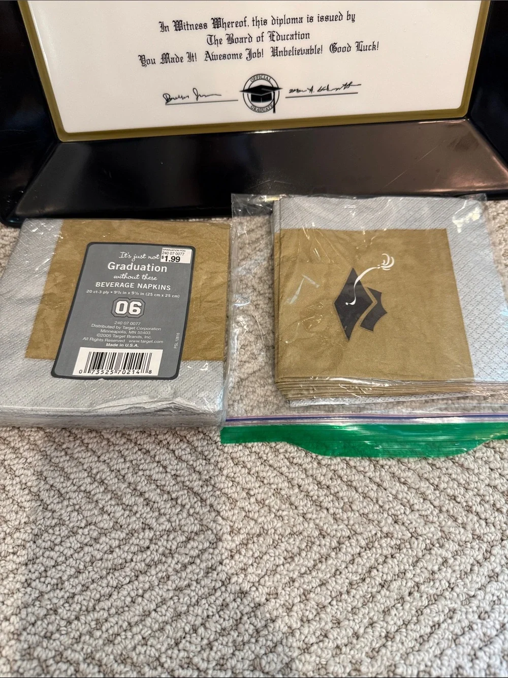 Graduation Gown and Party Supplies Set